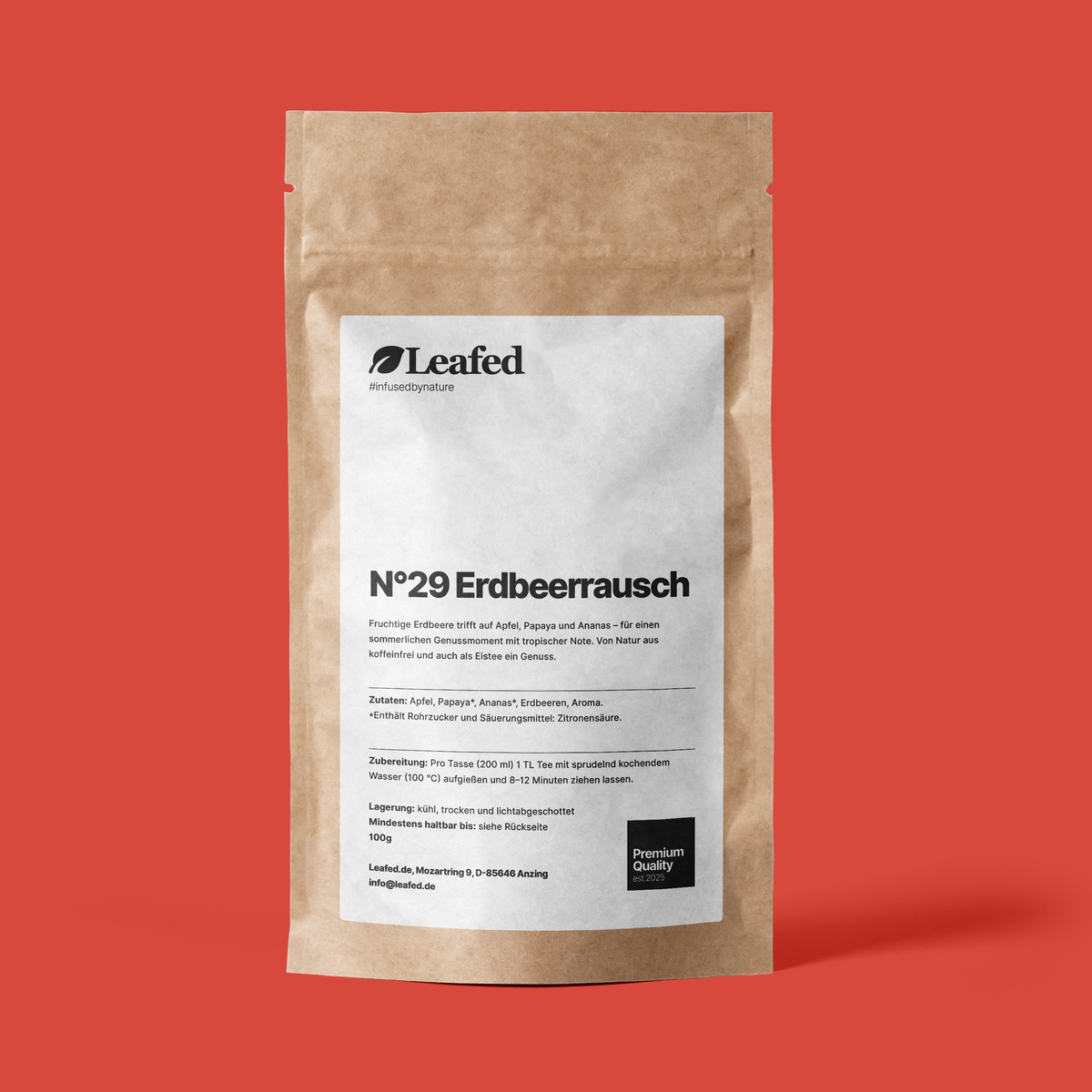 Erdbeerrausch Früchtetee mit Apfel und Erdbeere